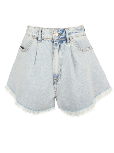 Picture of Flared Washed Denim Shorts