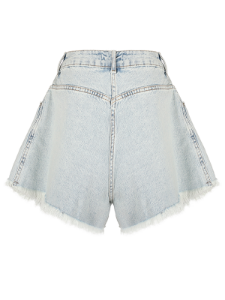 Picture of Flared Washed Denim Shorts