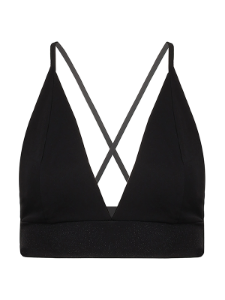 Cross Strap Bralette -Black