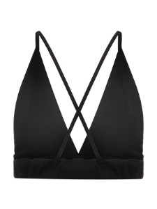 Cross Strap Bralette -Black