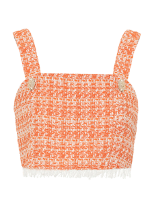 Tweed Crop Top -Orange