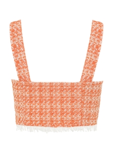 Tweed Crop Top -Orange