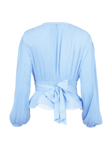 Picture of Pleated Peplum Wrap Blouse 