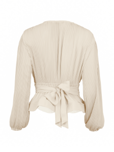 Picture of Pleated Peplum Wrap Blouse