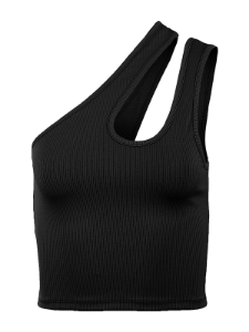 Picture of Asymmetrical Cutout Crop Top 