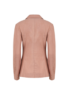 Hidden Clasp Fitted Blazer- Peachy Nude