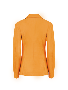 Hidden Clasp Fitted Blazer- Bright Orange