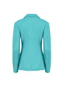 Hidden Clasp Fitted Blazer - Blue