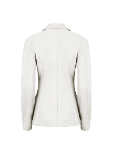 Hidden Clasp Fitted Blazer- White