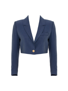 Cropped Blazer - Navy