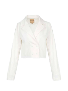 Cropped Blazer -White