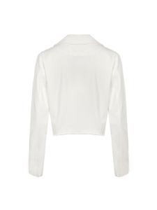 Cropped Blazer -White