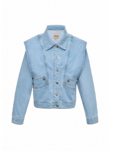 Denim Wide Shoulder Jacket