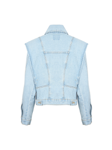 Denim Wide Shoulder Jacket