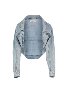 Cropped Denim Shrug Jacket