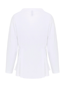 Asymmetrical Ruffle Blouse -White