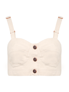 sweetheart Crop Top -Cream 