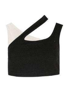 Picture of Asymmetrical Layered Crop Top 