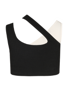 Picture of Asymmetrical Layered Crop Top 