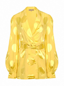 Picture of Polka Dot Belted Satin Blouse 