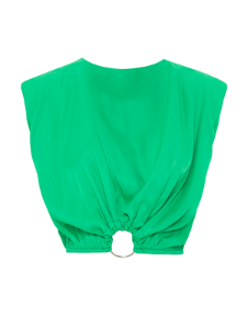 Picture of Sleeveless Satin Crop Top