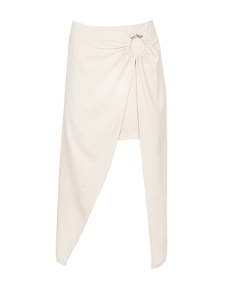 Picture of O Ring Linen Midi Skirt