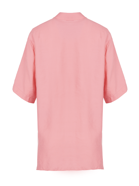 Eyesome | Pink Short Sleeve Linen Shirt