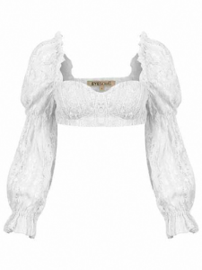 Picture of Lace Long Sleeve Bra Top