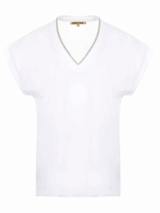 Picture of Beaded V-Neck T-Shirt