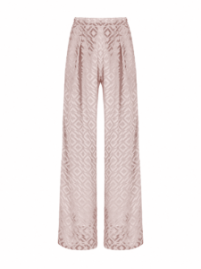 Picture of Geometric Flowy Trousers – Beige