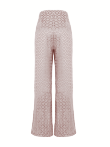 Picture of Geometric Flowy Trousers – Beige