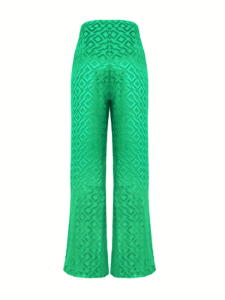 Picture of Geometric Flowy Trousers – Green 