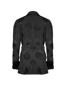 Picture of Polka Dot Belted Satin Blouse 