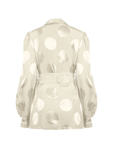 Picture of Polka Dot Belted Satin Blouse 