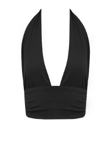 Picture of Plunge Neck Halter Crop Top 